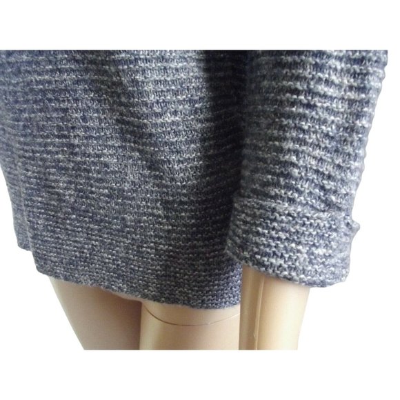 Jillian & Nicole PS Denim Blue White Marled Cowl Neck Sweater SP variegated yarn - Picture 5 of 9